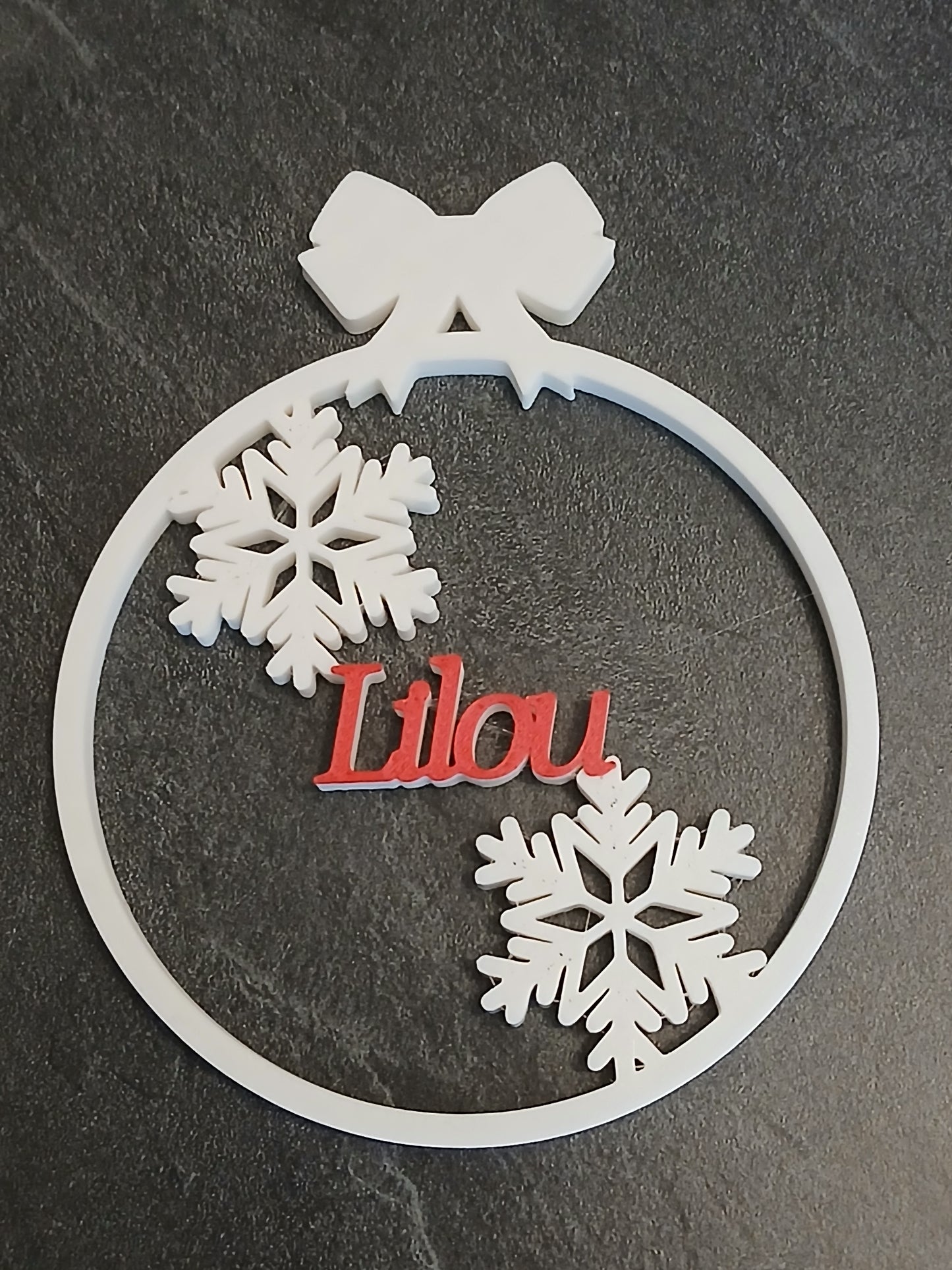 Boule de Noël flocon personnalisée