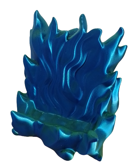 Support à téléphone effet flammes