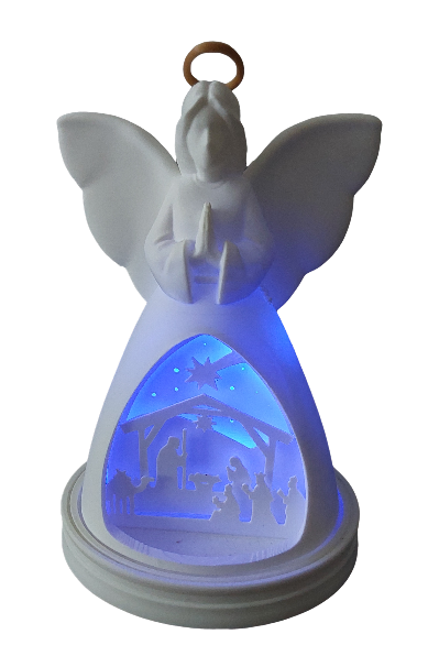 Ange de Noël lumineux