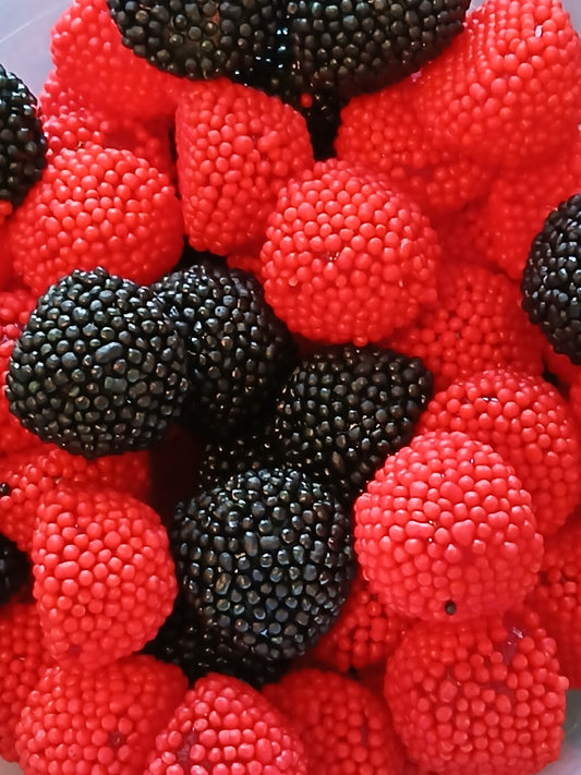 Mûres perlées noires et rouges 100 g
