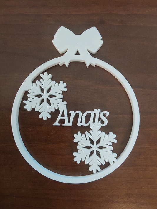 Boule de Noël flocon personnalisée