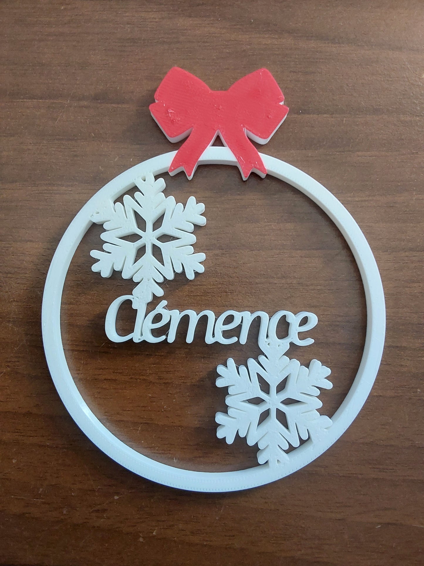 Boule de Noël flocon personnalisée