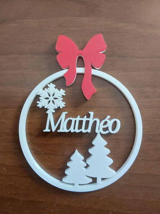 Boule de Noël sapin personnalisée