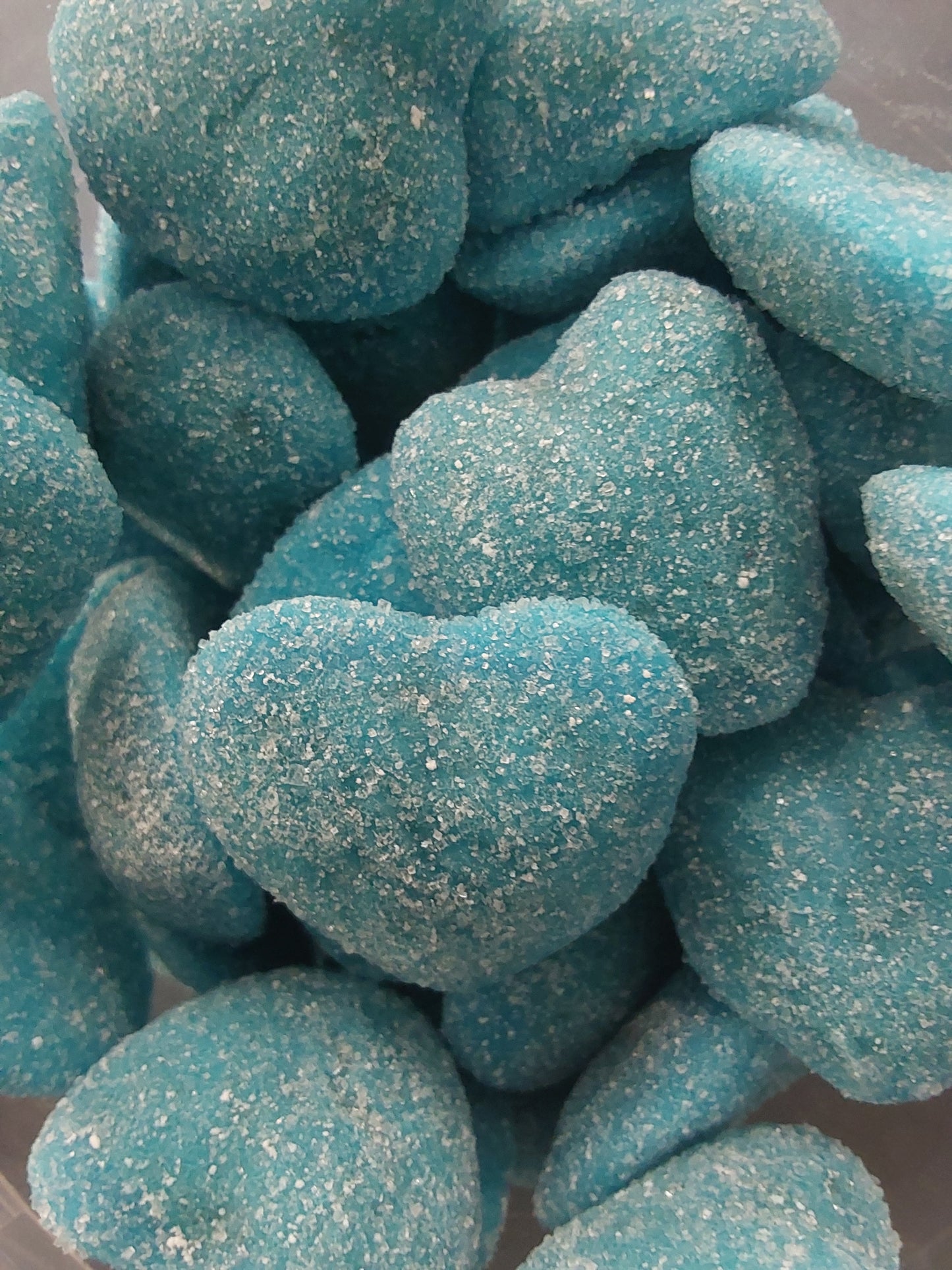 Cœurs bleus framboise acidulé