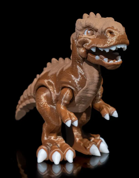 T-rex articulé multi couleurs