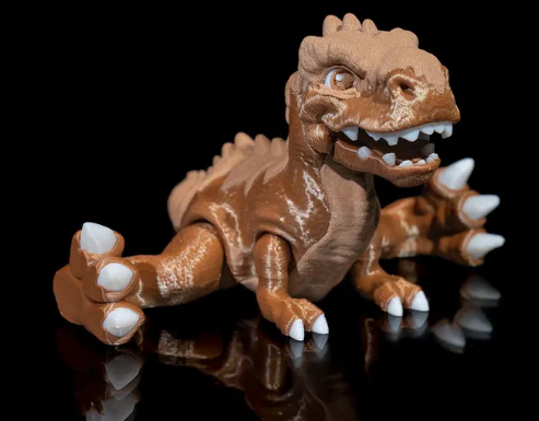 T-rex articulé multi couleurs