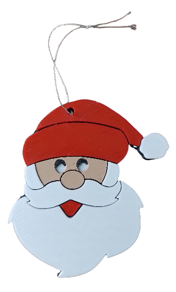 Tête du Père Noël à suspendre