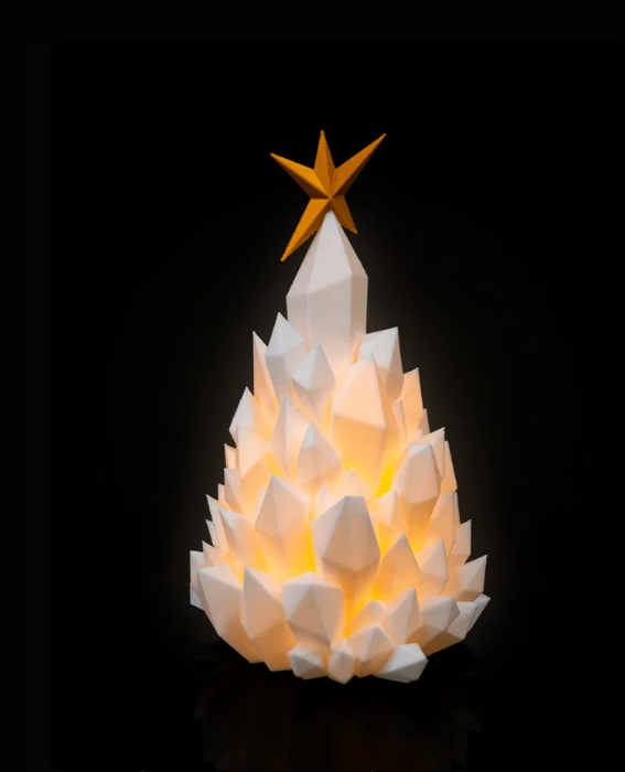 Lampe de table sapin cristaux