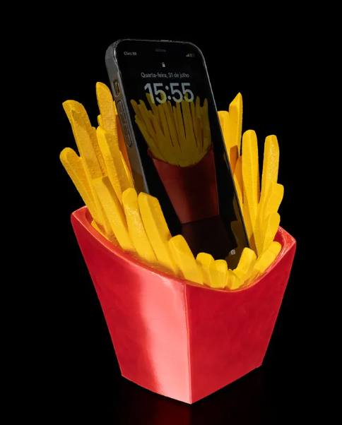 Support de téléphone bac à frites