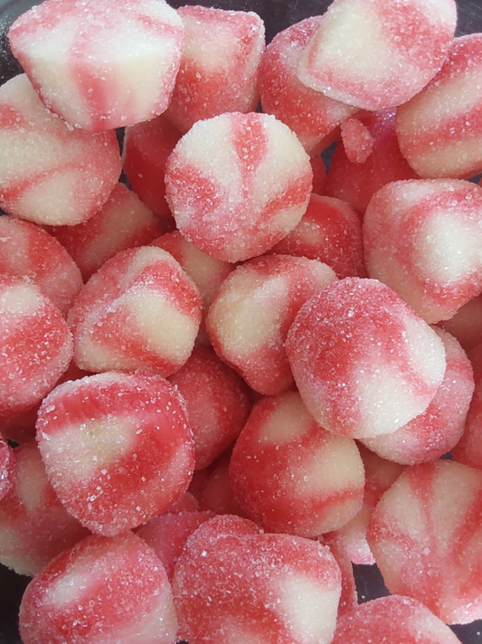 Bisous twist rouge et blanc sucrés 100 g