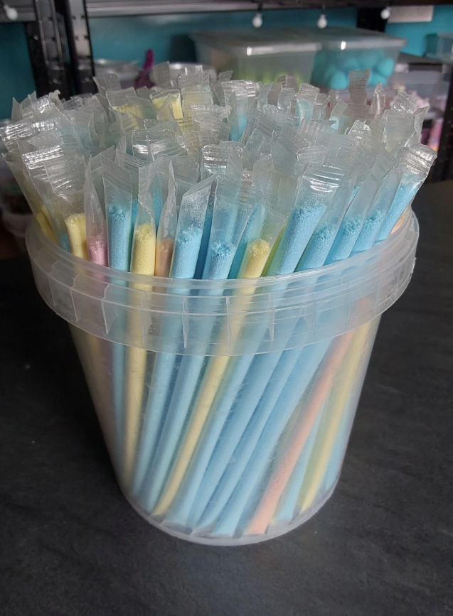 Pailles colorées x 5