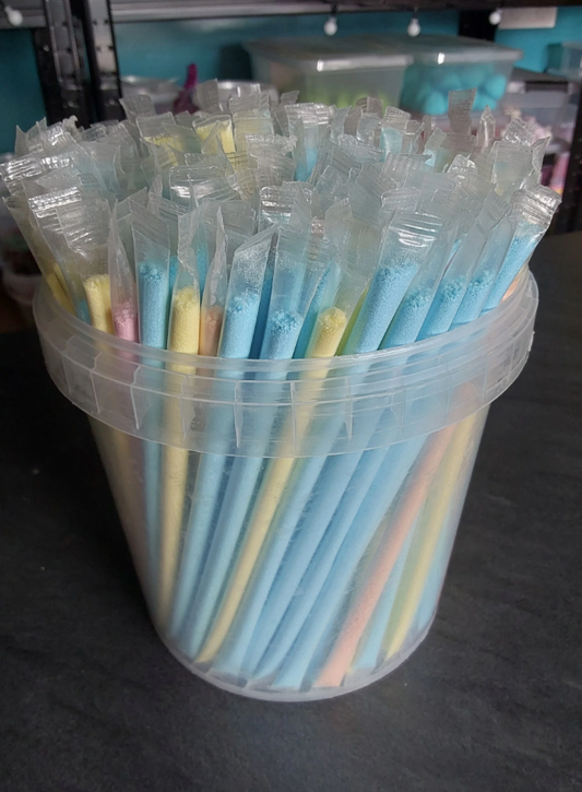 Pailles colorées x 5