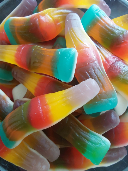 Bouteilles multi couleurs lisses sac de 2 kg