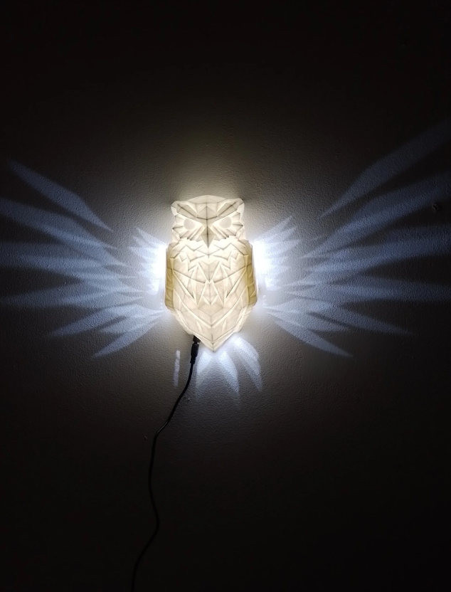 Lampe Hiboux ailes brillantes