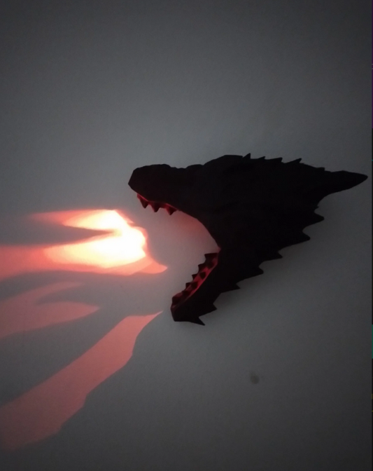 Lampe tête de dragon