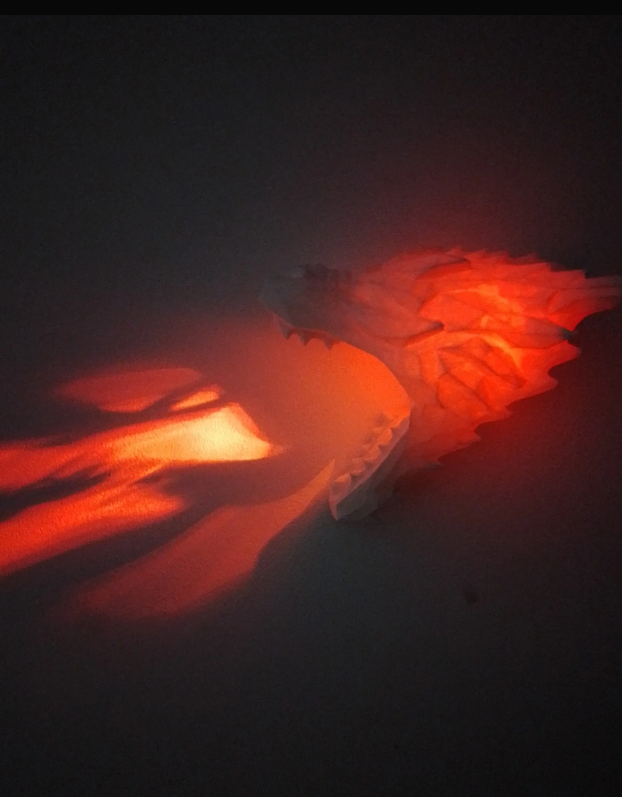 Lampe tête de dragon