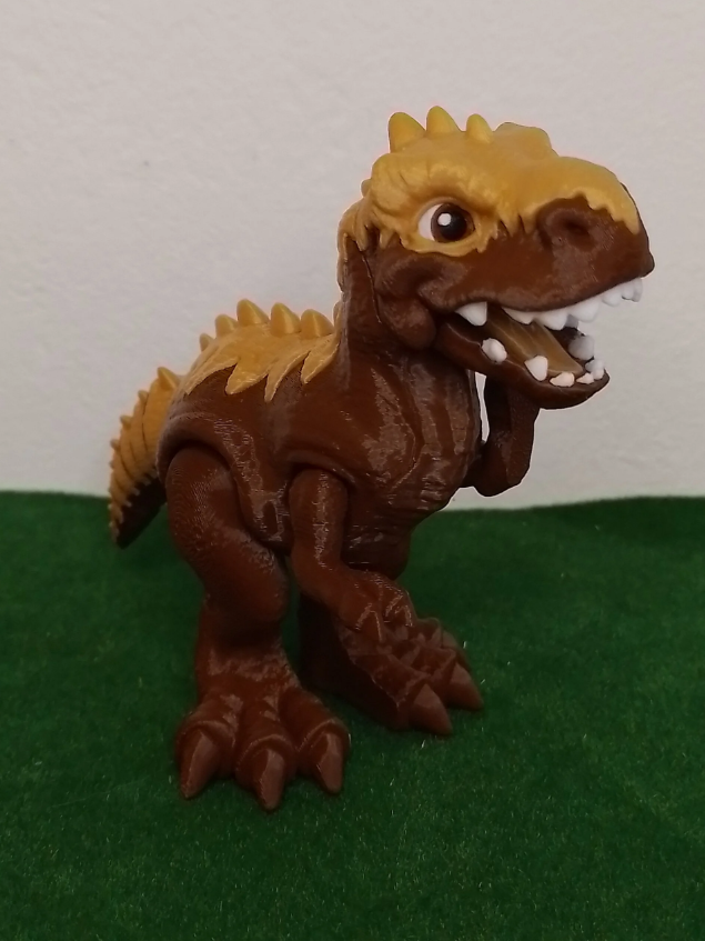 T-rex articulé multi couleurs
