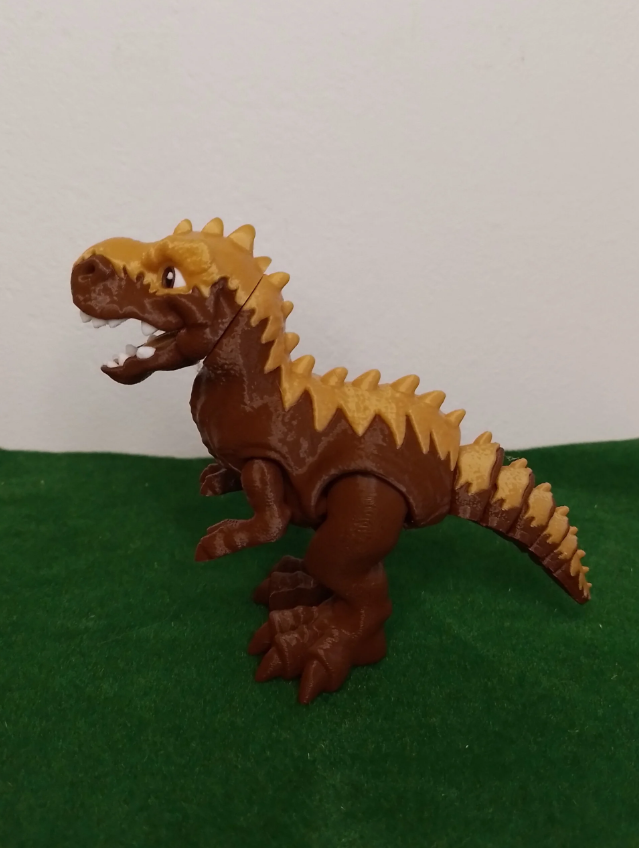 T-rex articulé multi couleurs