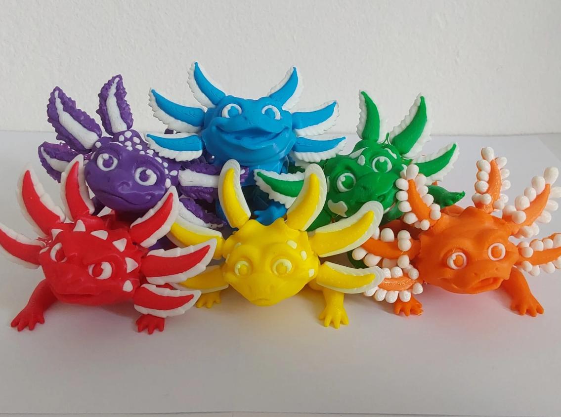 Axolotls bi couleurs moyen